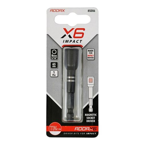 Picture of X6 Impact Magnetic Skt Driver 8mm x 65mm