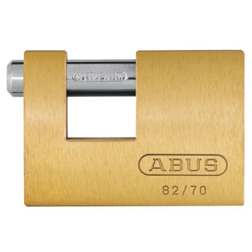 Picture of Abus 82/70mm Monoblock Brass Shutter Padlock