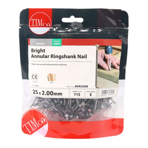 Picture of Bright Annular Ringshank Nail 25 x 2.00mm - 0.5KG