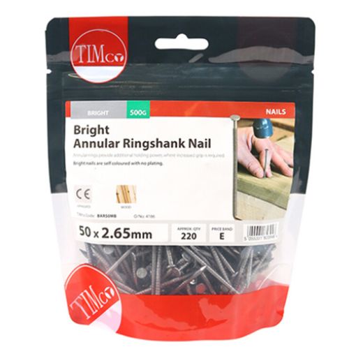 Picture of Bright Annular Ringshank Nail 50 x 2.65mm - 0.5KG