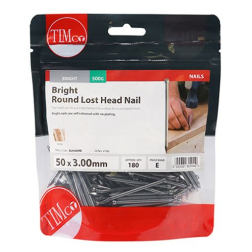 Picture of Bright Round Lost Head Nail 50 x 3.00mm - 0.5KG