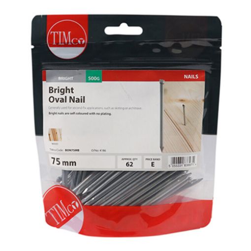 Picture of Bright Oval Nail 75mm - 0.5KG