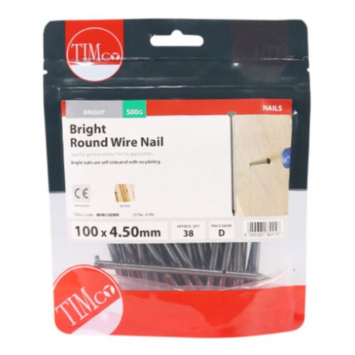 Picture of Bright Round Wire Nail 100 x 4.50mm - 0.5KG