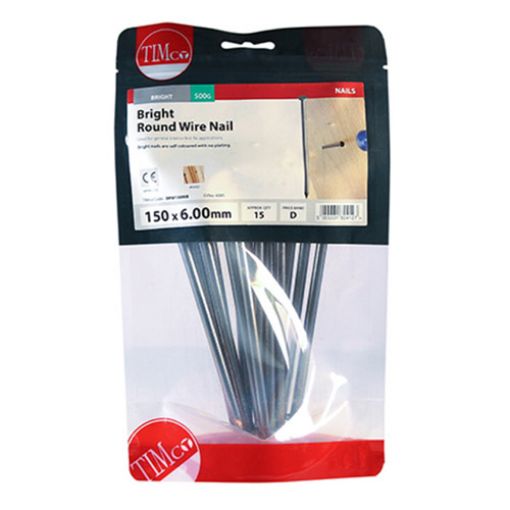 Picture of Bright Round Wire Nail 150 x 6.00mm - 0.5KG