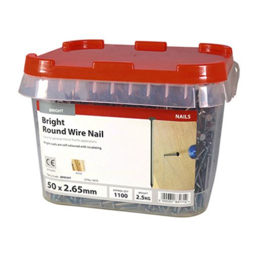 Picture of Bright Round Wire Nail 50 x 2.65mm - 2.5KG
