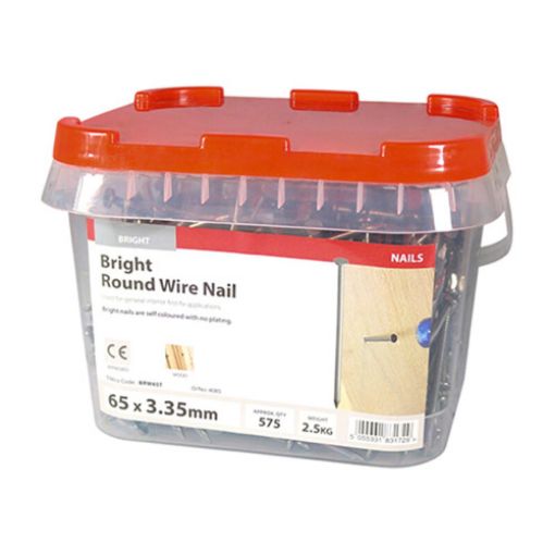 Picture of Bright Round Wire Nail 65 x 3.35mm - 2.5KG
