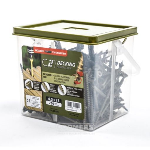 Picture of TIMco C2 Decking Screw 4.5 x 75mm (Tub of 250)