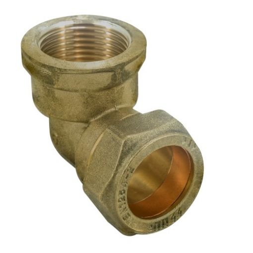 Picture of Compression 90 Deg Female Iron Elbow 22mm x 3/4"