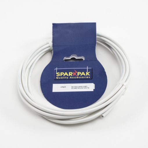 Picture of 2-Core Round Flex 0.5mm x 5Mtr White 2182Y
