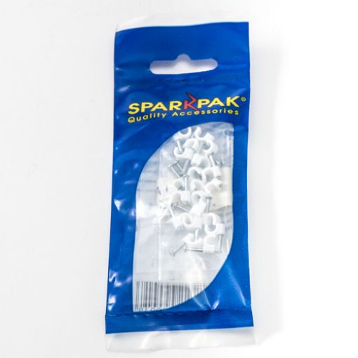 Picture of Round Clips White 3.5mm Pack of 20
