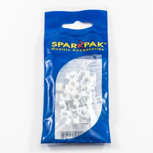 Picture of Round White Clips 5mm Pack of 20