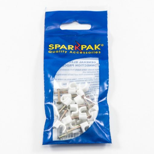 Picture of Round Clips White 6mm Pack of 20