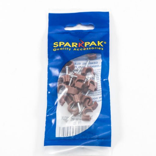 Picture of Round Clips Brown 7mm Pack of 20
