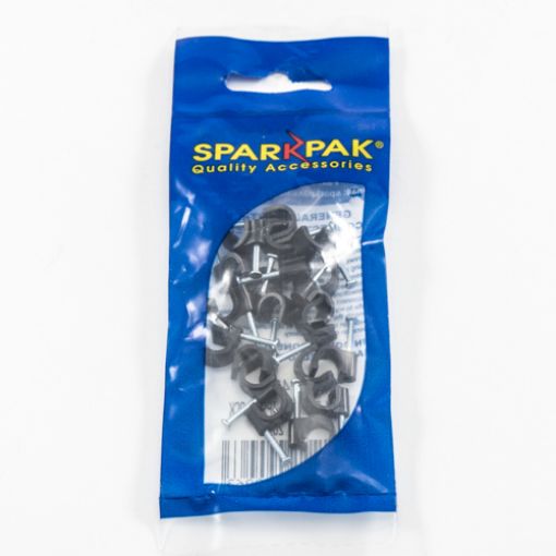 Picture of Round Clips Black 7mm Pack of 20