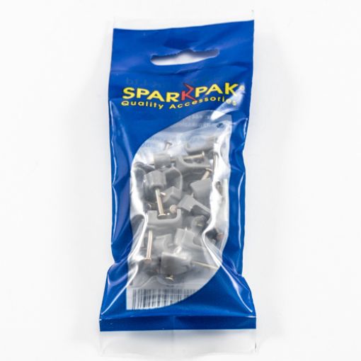 Picture of T and E Clips Grey 1.5mm Pack of 20