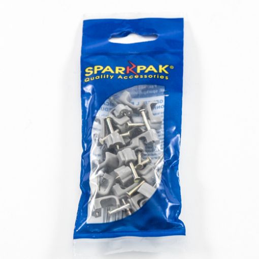 Picture of T and E Clips Grey 2.5mm Pack of 20