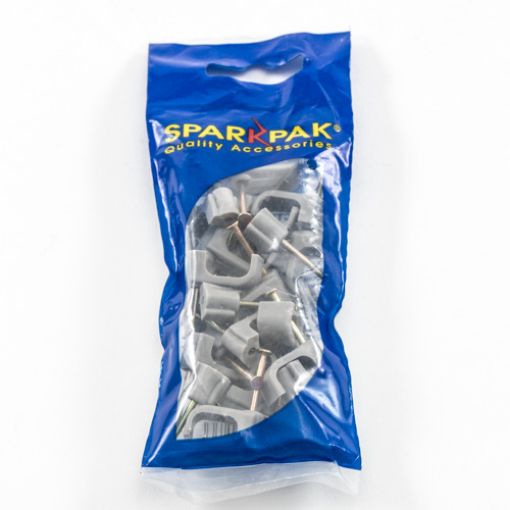 Picture of T and E Clips Grey 6.0mm Pack of 20