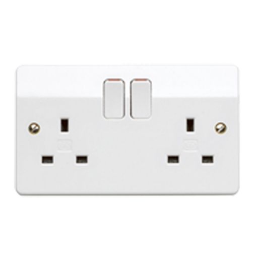 Picture of MK 13 Amp 2 Gang Switched Socket White K2747