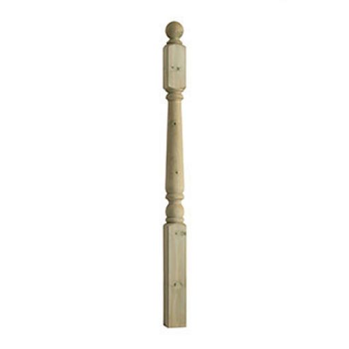 Picture of Core Deck Pine Newel Post with Cap 1250 x 83 x 83mm