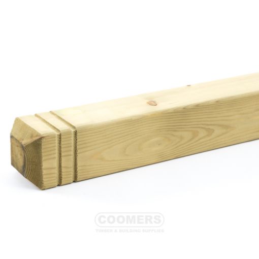 Picture of Chamfered and Beaded Deck Newel Post 1250 x 82 x 82mm