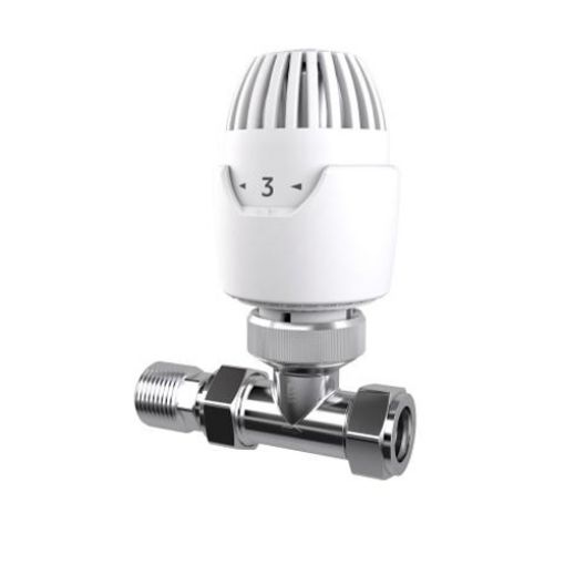Picture of RT212 Straight Thermostatic Radiator Valve 15mm CP