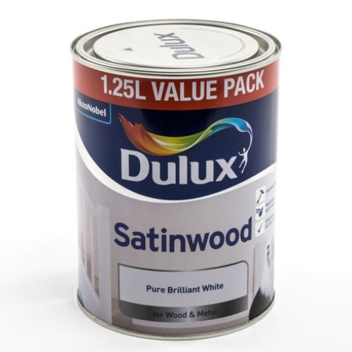 Picture of Dulux Satinwood Brilliant PBW 1.25Ltr