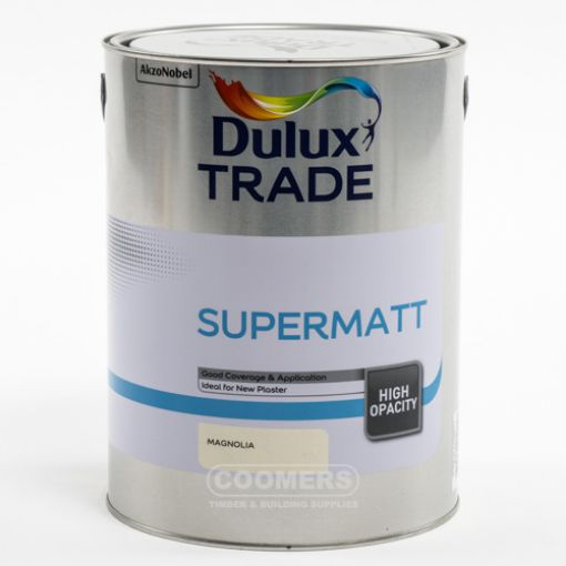 Picture of Dulux Trade Supermatt Magnolia 5Ltr