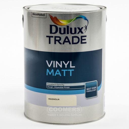 Picture of Dulux Trade Vinyl Matt Magnolia 5Ltr