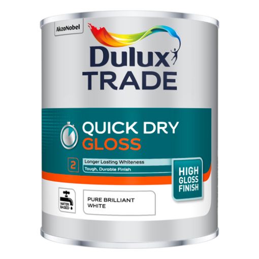 Picture of Dulux Trade Quick Dry Gloss PBW 1Ltr