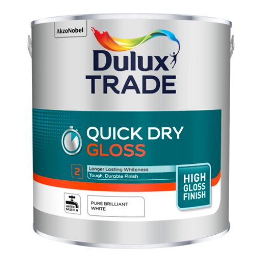 Picture of Dulux Trade Quick Dry Gloss PBW 2.5Ltr