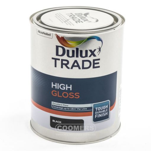 Picture of Dulux Trade High Gloss Black 1Ltr