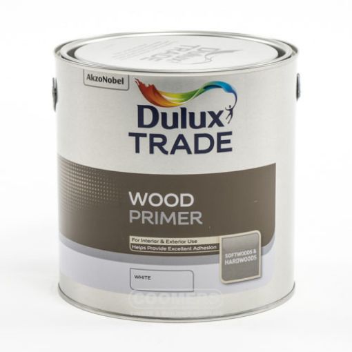 Picture of Dulux Trade Wood Primer White 2.5Ltr
