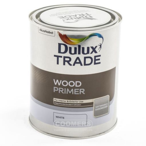 Picture of Dulux Trade Wood Primer White 1Ltr