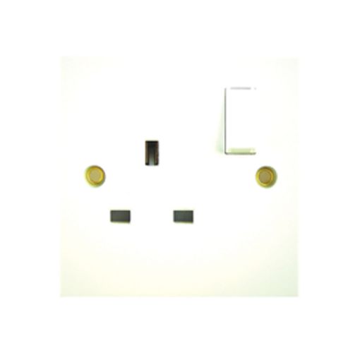 Picture of 13 Amp 1 Gang Switched Socket White