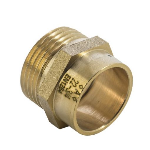 Picture of Endfeed Male Iron Straight Connector 22mm x 3/4"