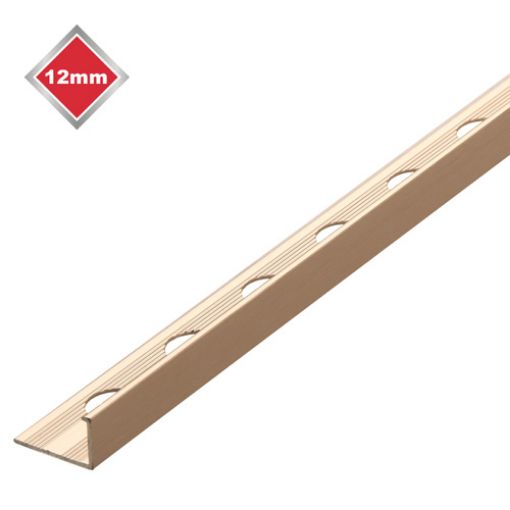 Picture of Tile Trim L Shape 2.44Mtr x 12mm Brushed Stainless Steel