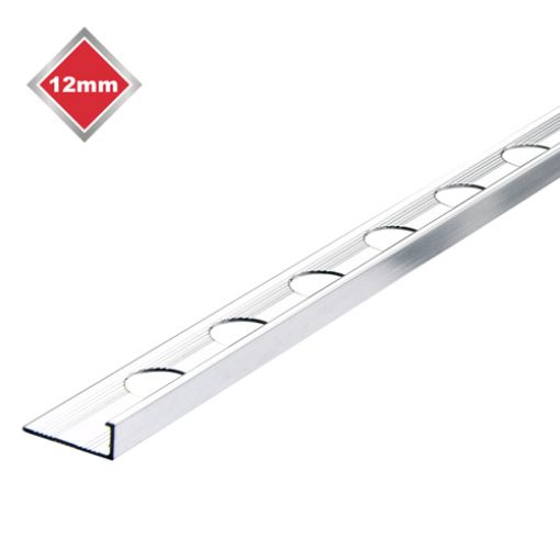 Picture of Tile Trim L Shape Aluminium 2.44Mtr x 12mm Silver