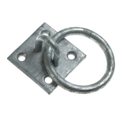 Picture of Ring on Square Plate Galvanised 51x51mm