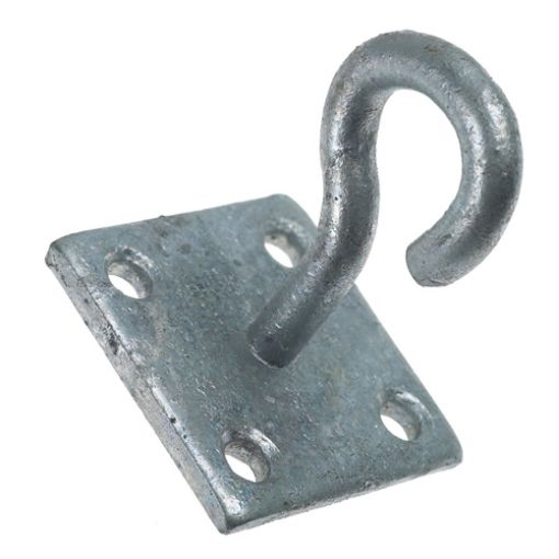Picture of Hook on Square Plate Galvanised 64x51mm
