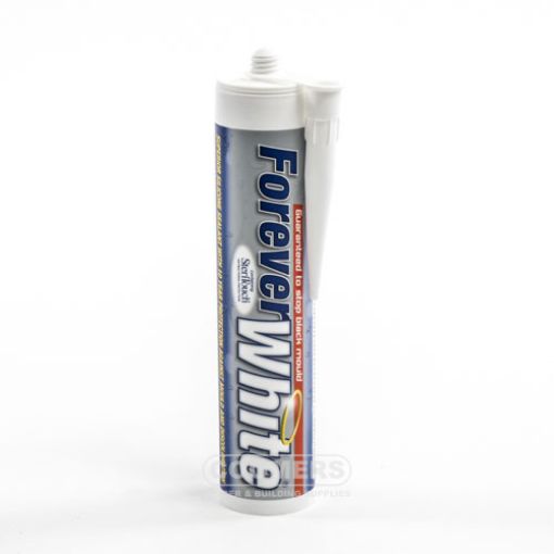 Picture of Everbuild Forever White Anti-Mould Silicone Sealant, White, 295ml