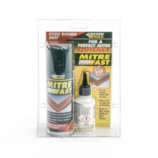 Picture of Everbuild Mitre Fast Two Part Bonding Kit, 50g Adhesive and 200ml Activator