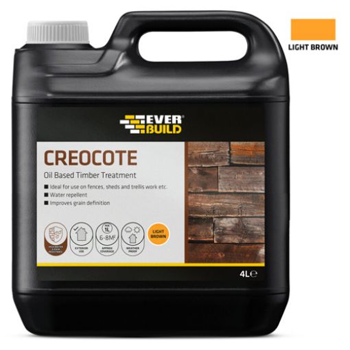 Picture of Everbuild Creocote Light Brown 4Ltr