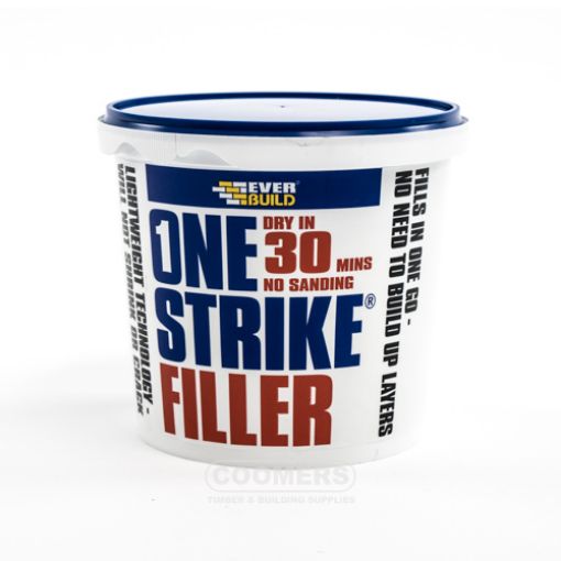 Picture of Everbuild One Strike Filler, White, 1Litre