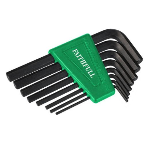Picture of Faithfull Short Arm Hexagon Key Set, 8 Piece (1/16 - 1/4in)