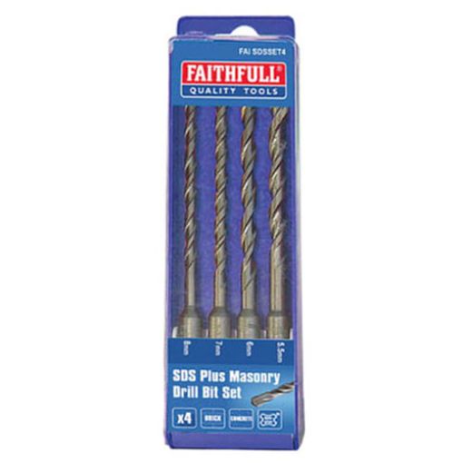 Picture of Faithfull SDS Plus Drill Bit Set, 4 Piece