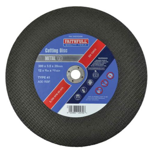Picture of Faithfull Metal Cut Off Disc 300 x 3.5 x 20mm