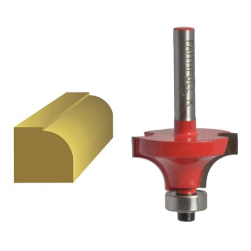 Picture of Faithfull Router Bit TCT Rounding Over 15.8mm x 9.5mm 1/4in Shank