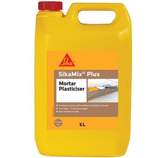 Picture of Feb Febmix Plus Mortar Plasticiser, Red, 5 Litre
