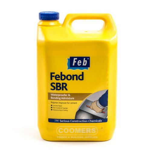 Picture of Feb Febond SBR (Styrene-butadiene) Waterproofer and Bonding Admixture, 5 Litre
