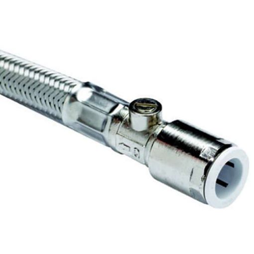 Picture of Flexible Hose Tap Connector With Service Valve 300mm x 15mm x 1/2